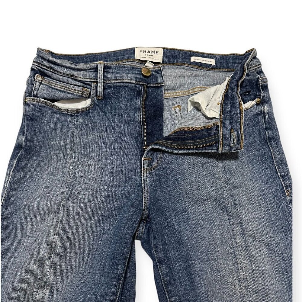 FRAME Denim Le Nouveau Straight Split Hem Jeans Size 30 - Picture 9 of 13